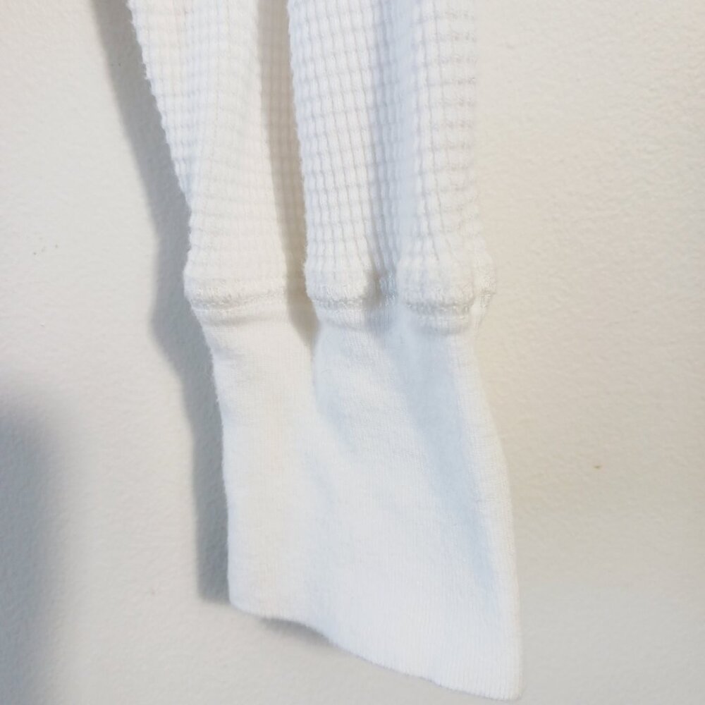 LETLUV Anthropologie MED, Off White Thermal With Gray Lightening Bolt Graphic - Picture 10 of 15